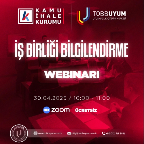 Kamu İhale Kurumu TOBBUYUM İşbirliği Bilgilendirme Webinarı